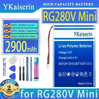 YKaiserin 2900mAh Battery for Retro Handheld RG280V Mini Arcade Games Console Palm Game Machine Replacement Batterie  Tools