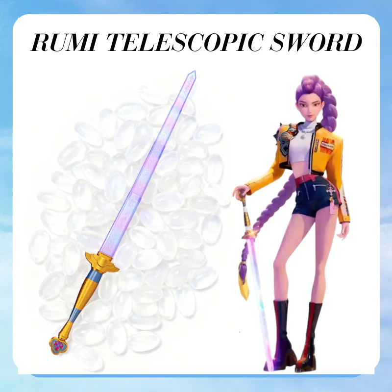 Épée télescopique Kpop Rumi avec symbole, chasseurs de rune, accessoire de Cosplay, accessoires spéciaux, jeu de rôle dans les groupes de chasse aux sorcières