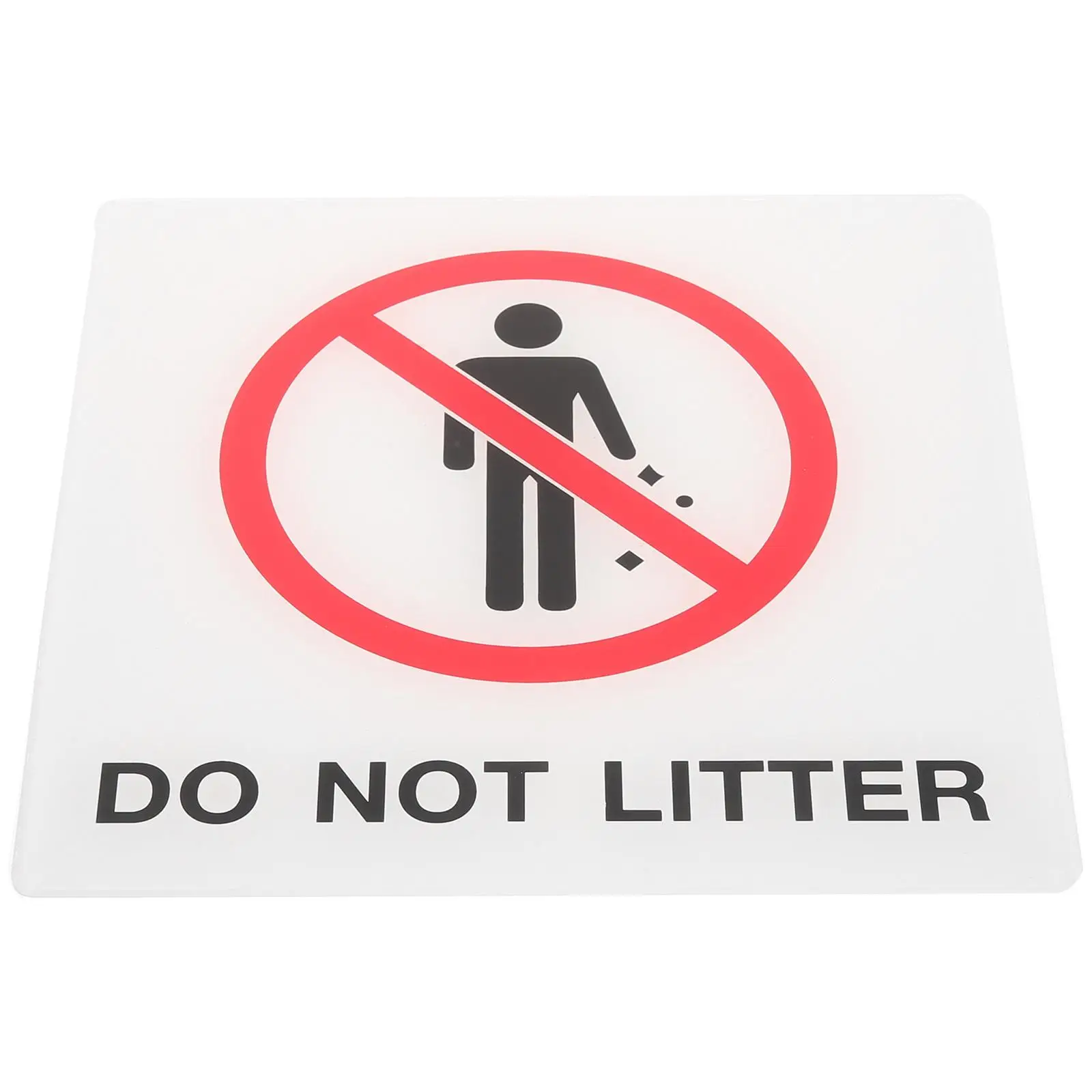 No Smoking Pets Sign Littering Garbage Can Label Touch Acrylic Notice Board Trash Bin