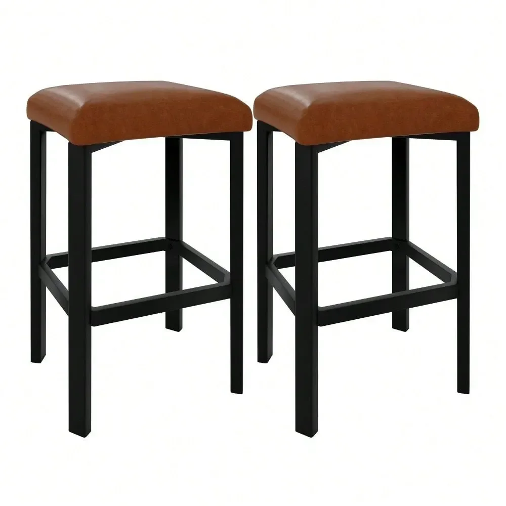 

Bar Stools Sillas Para Barra AltaBar Stools Set Of 2 4,24 Kitchen Island Counter Height Stools,Modern Backless Barstools With PU