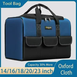 Multifunctional Tool Bag Large Capacity Oxford Canvas Waterproof Bag Wear-Resistant Tool Repair Storage Electrician Bag Toolbox