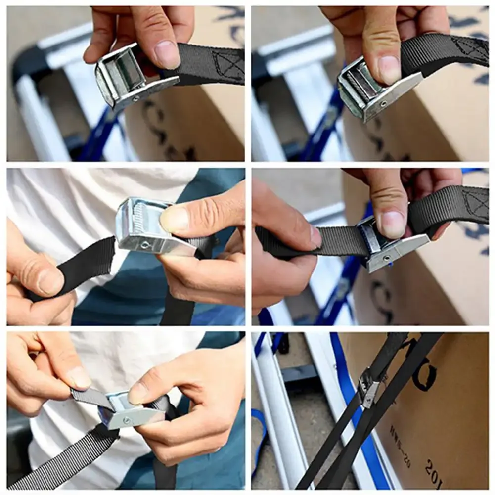 Motorcycle Soft Loop Tie Strap Ratchet Strap Ring Webbing Multifunctional Belt Cart Lanyard Bundling Luggage Bundling Down Strap