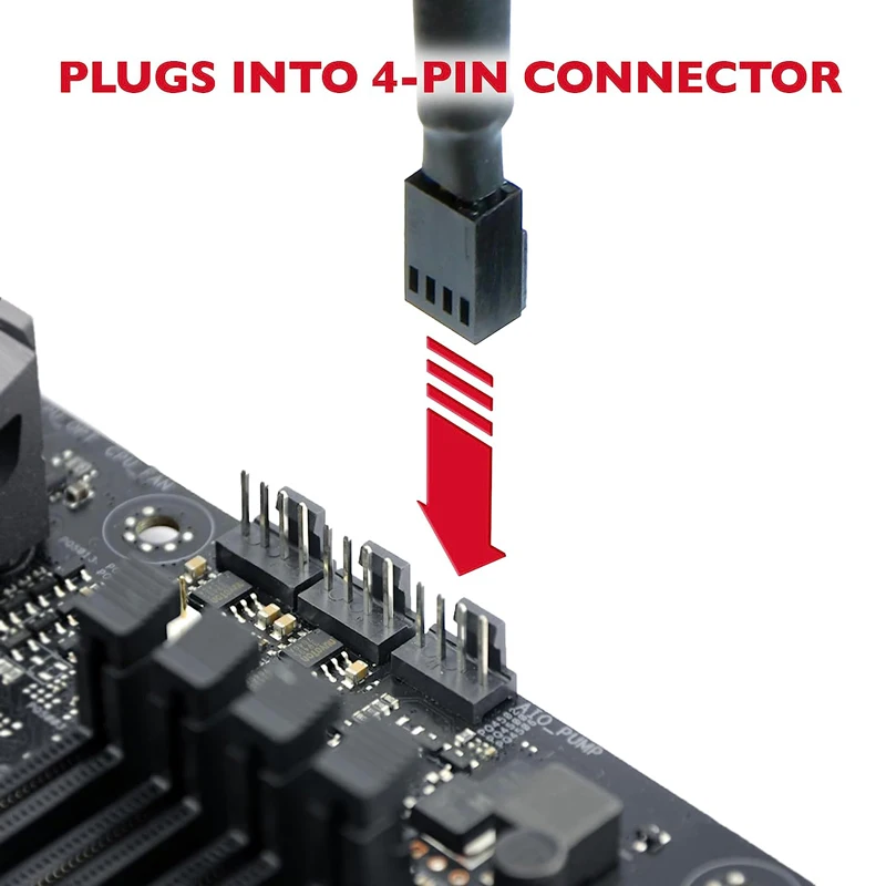 10,5-calowy 3-drożny 4-pinowy kabel rozdzielający wentylatora PWM do wentylatora chłodzącego obudowę ATX komputera