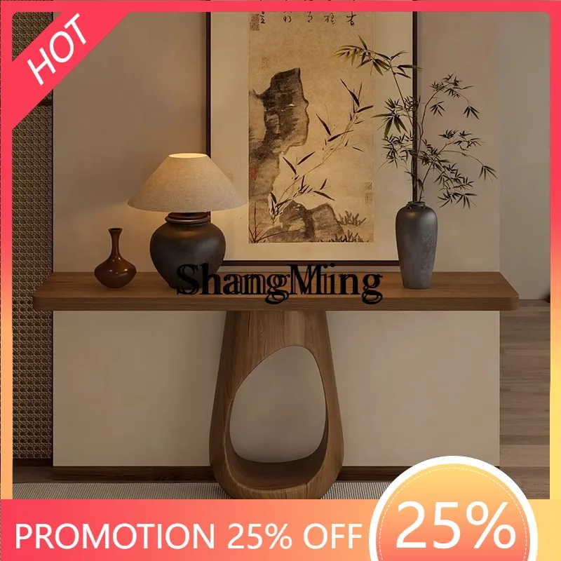 

ZYYChinese-style solid wood entrance table, household decoration against wall, strip case, entrance corridor desk