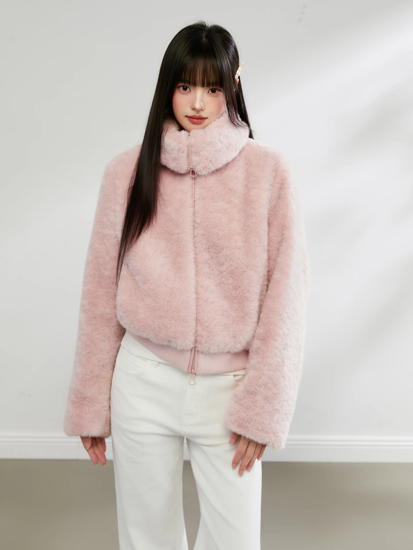 

Экологичный меховой воротник King Prince, теплый и тюжет, женский зимний топ для похудения, повседневный топ-стойка из полиэстера