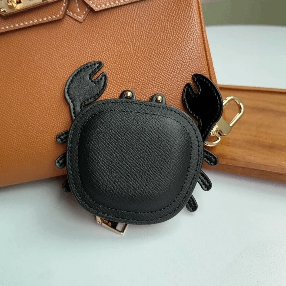 الإبداعية الكرتون كراب محفظة نسائية للعملات المعدنية المفاتيح سستة محفظة صغيرة كراب بولي Leather قلادة جلدية لطيف على ظهره شماعات سماعة حقيبة الإناث #3