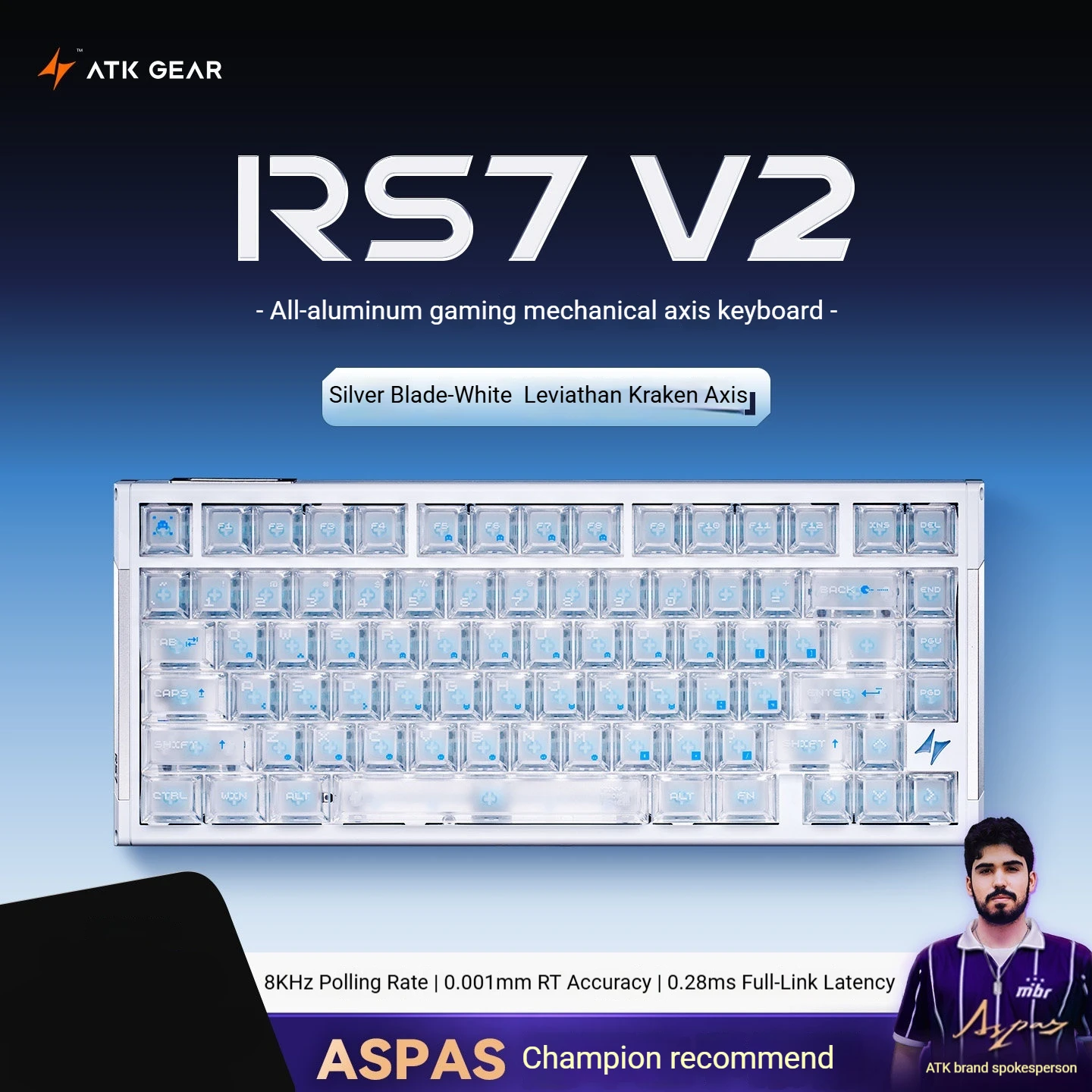 ATK RS7 V2 Ultra Magnetic Switch Wired Gaming Keyboard 8KHz RT0