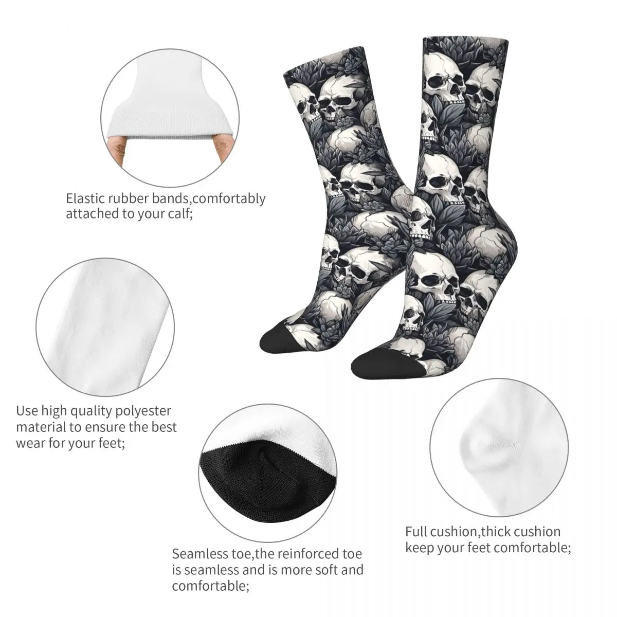 Calzini da uomo Samsung Galaxy Retro Harajuku Skulls Street Style novità Casual Crew Sock