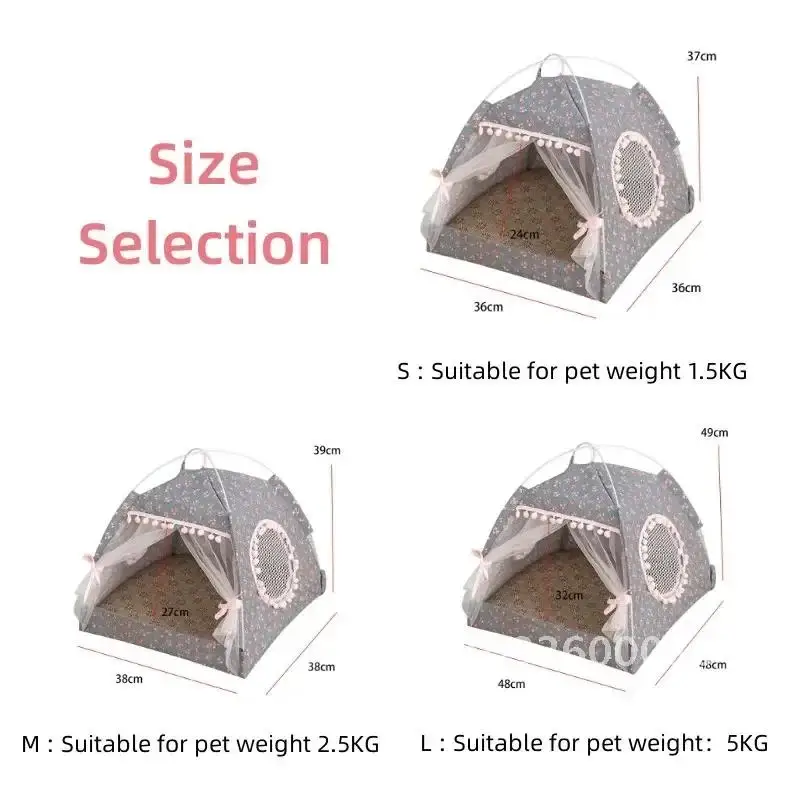 

Pet Beds Cat Bed Foldable Dreamlike Ventilate Kitty Tent Kitten Supplies Dog Cushion Puppy Home Cute Houses Pet Basket Princess