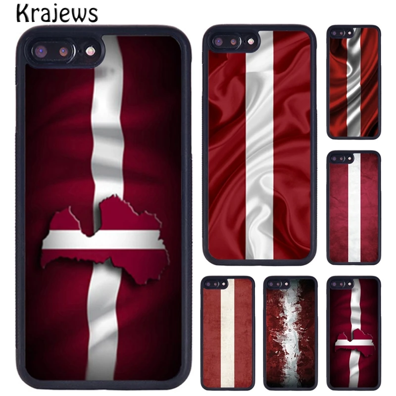 Krajews Latvia Flag Phone Case For iPhone 16 15 14 X XR XS 11 12 mini 13 Pro MAX Plus cover shell coque