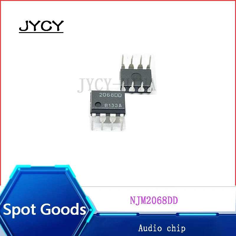 10pcs/lote  NJM2068DD Original in stock  NJM2068 JRC2068DD DIP8 2068DD Low noise audio dual op amp chip