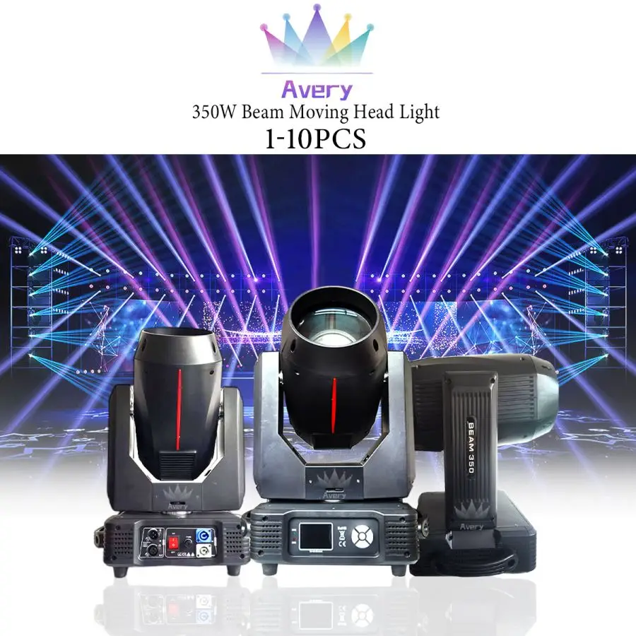 No Tax 1-10Pcs 17R 350W Beam Moving Head Lighting Performance Stage Lights Multiple Colour DMX Control For DJ Disco Wedding Club