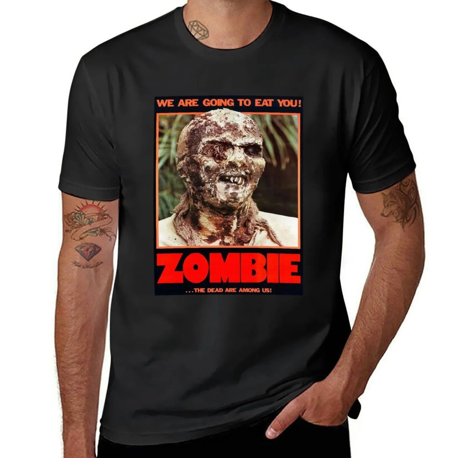 

Red lucio fulci Italian Zombie Italian Horror T-Shirt aesthetic clothes funnys mens workout shirts