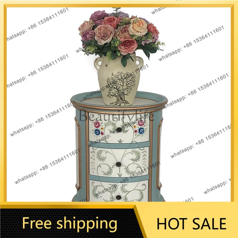 XX. Living room decoration side few American painted bedside tables