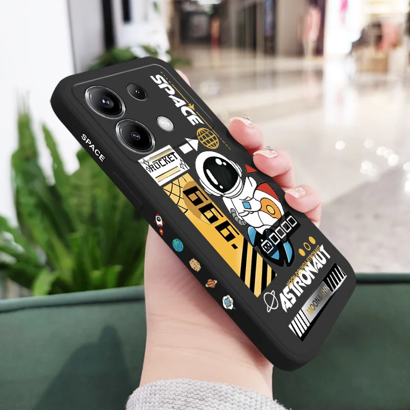 Cycling Astronaut Phone Case For Xiaomi Poco F7 X7 X6 F6 M6 M5 M5S F5 X5 F4 X4 M4 F3 M3 X3 Pro 4G 5G Ultra GT Silicone Cover