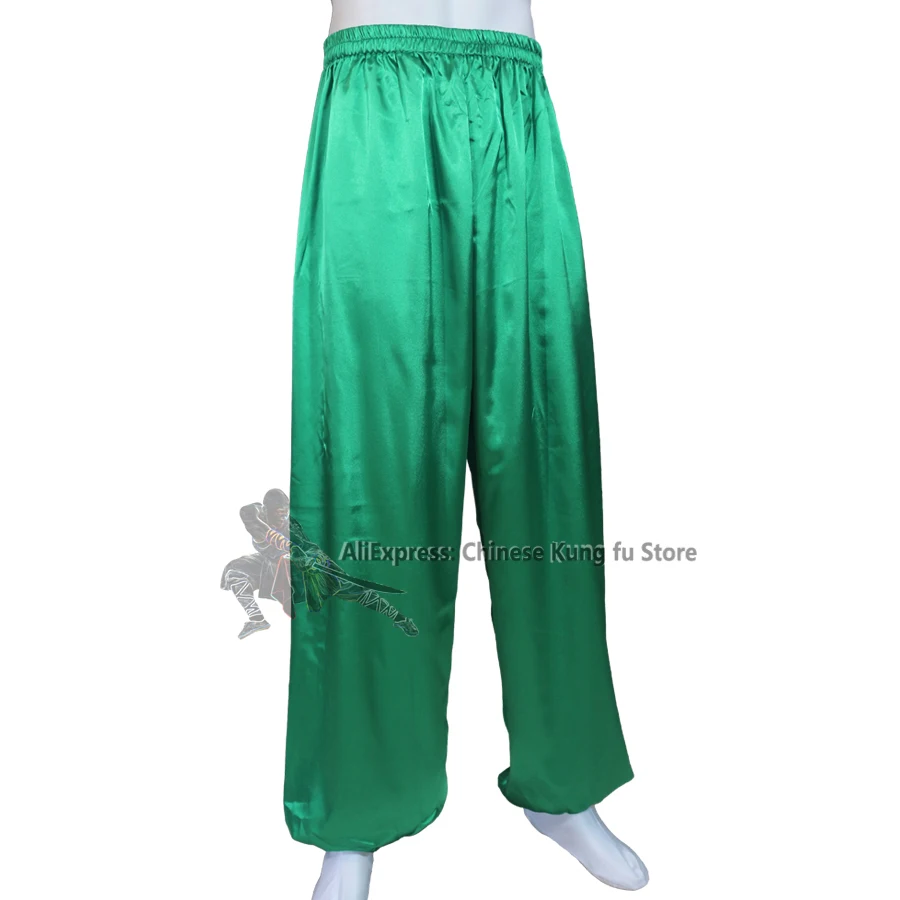 Silk Satin Tai Chi Kung fu Pants Wushu Martial arts Training Clothes Shaolin Wing Chun Wudang Trousers