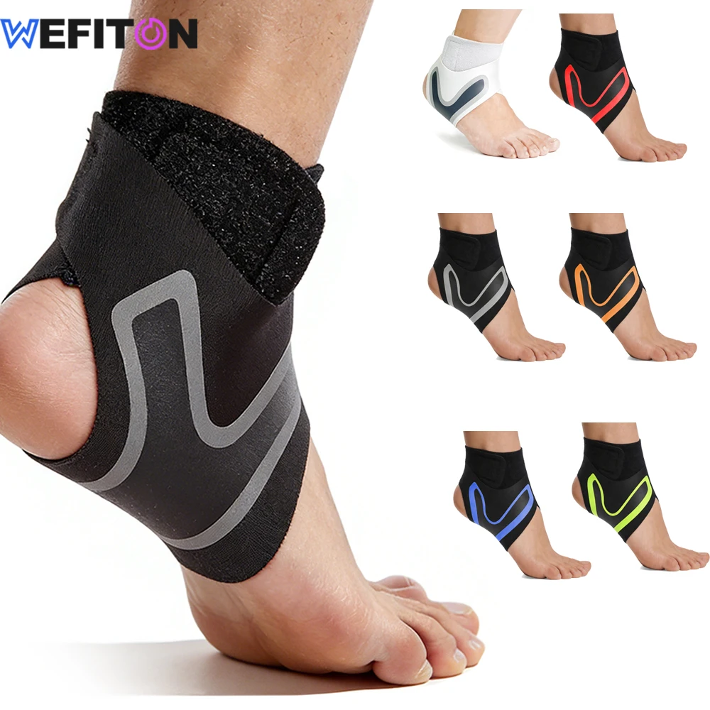 

1PCS Ankle Support Brace,Adjustable Ankle Strain Protector Strap,Arthritis Compression Wrap,Foot Sleeve for Basketball Sport