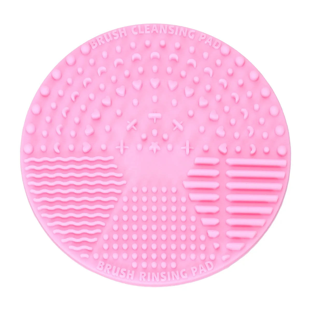 Pink Round Silicone Makeup Brush Cleaner Handheld Brush Scrubber Cleaning Pad Easy Use Makeup Cleaner Cleaning Accessories