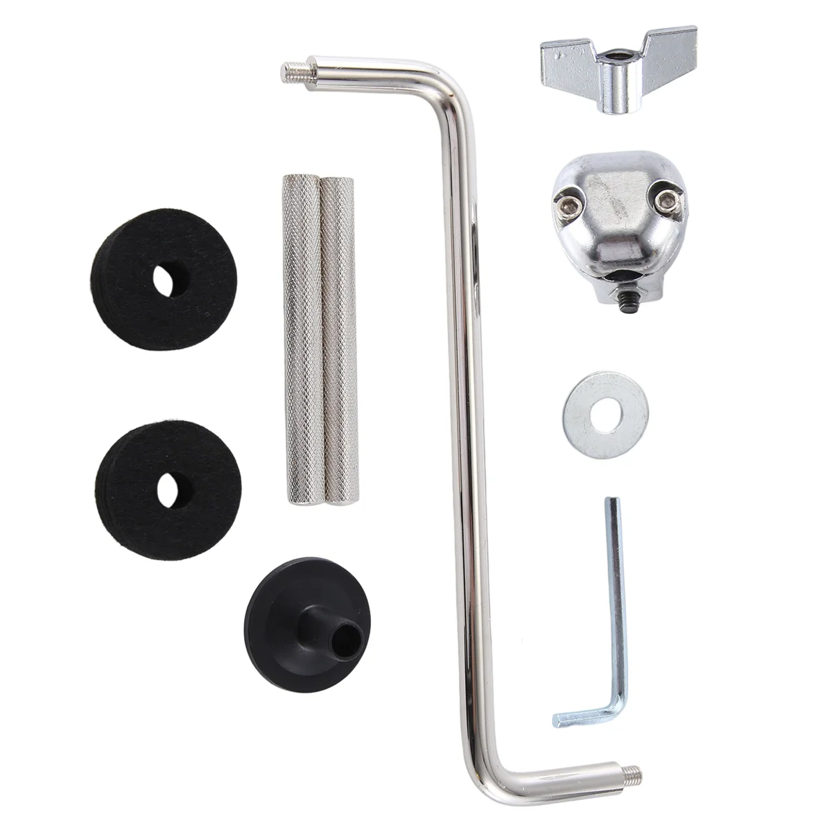 Z Shape Drum Cymbal Arm Rod Clip Water Cymbal Expansion Holder Drum Rack Percussion Instrument Drum Hardware