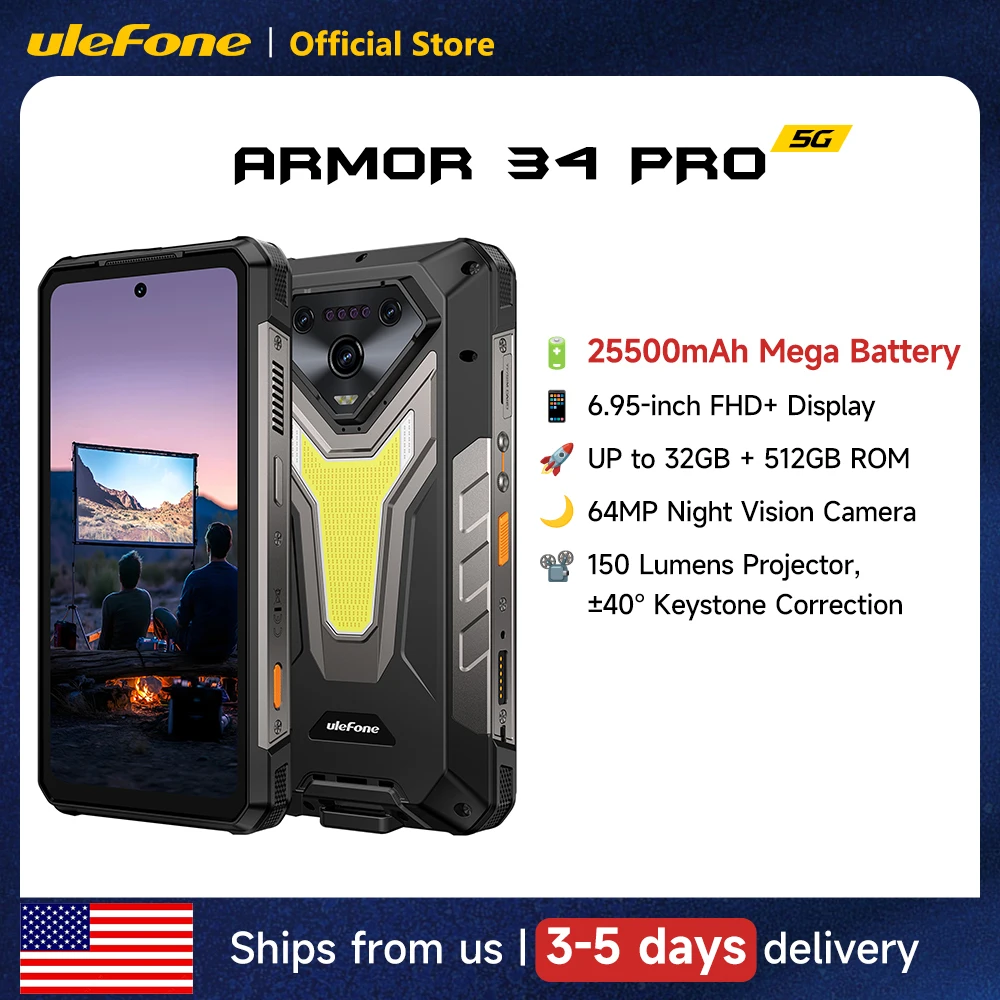 Ulefone Armor 34 Pro 5G AI Rugged Phone 6.95