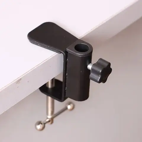 1Pc Practical Heavy Duty Metal+Plastic Desktop Mounting Clip for Microphone Desk Lamp Stand