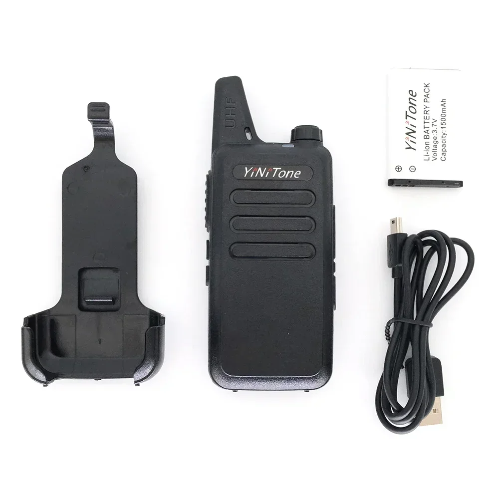 MINI-02 Mini Walkie Talkie 5W UHF 400-470MHz 16 Kanaals USB Lader Twee Manier Radio Draagbare DMR Ham Radio RT22 FM Transceiver