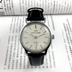 Manual Mechanical Watch Men Hand Wind Wristwatch Beijing Factory Watches Business Man Black Leather White Dial Orologio Clock