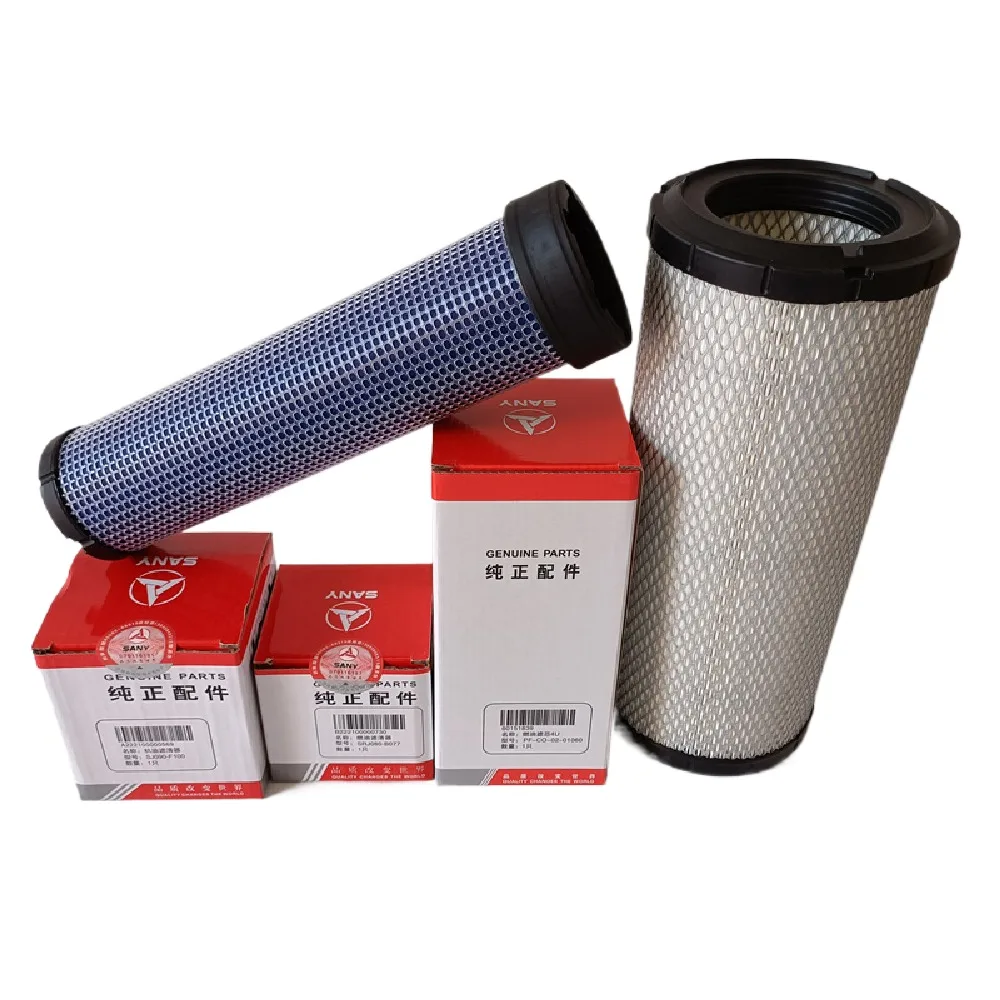 For Sany excavator sy55 60 65 75 -8-9-10 Air filter Diesel Oil filter excavator Parts