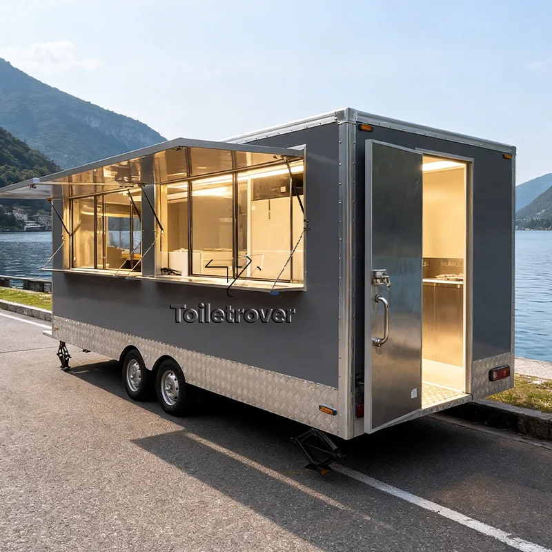 

Custom Mobile Food Trailer Outdoor Street Coffee Snack Ice Cream Cart Concession Custom Street Food Truck for Sale
