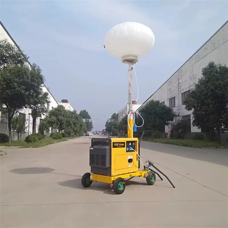 Factory OEM Balloon Manual 5m Portable Diesel Generator LED Metal Halide Light Tower