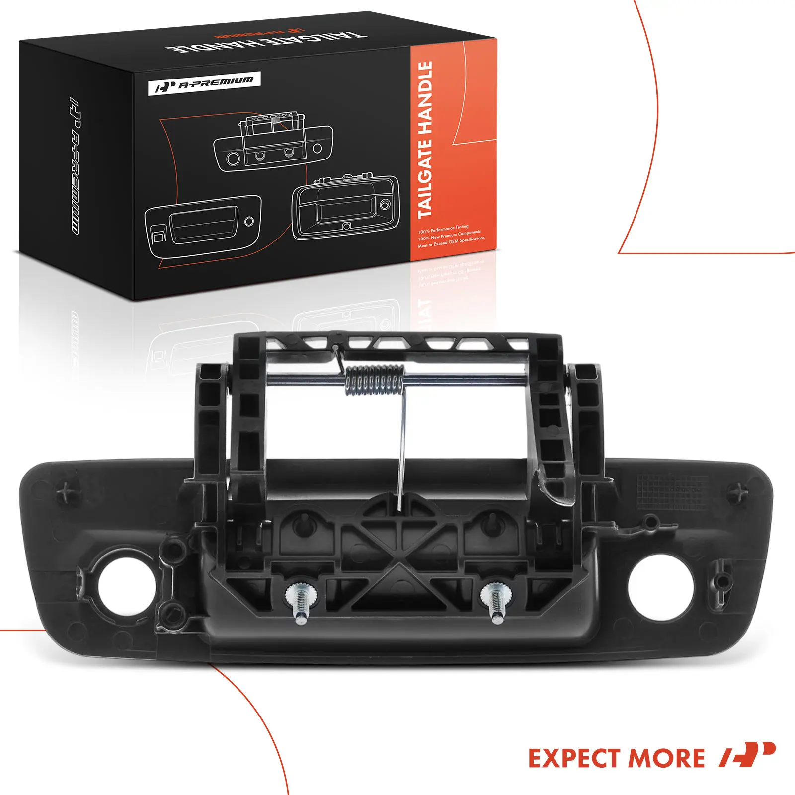 A-Premium Tailgate Handle with Camera Hole & Keyhole for Ram 1500 2500 3500 11-12 Dodge Ram 1500 09-10 Ram 2500 Ram 3500 2010