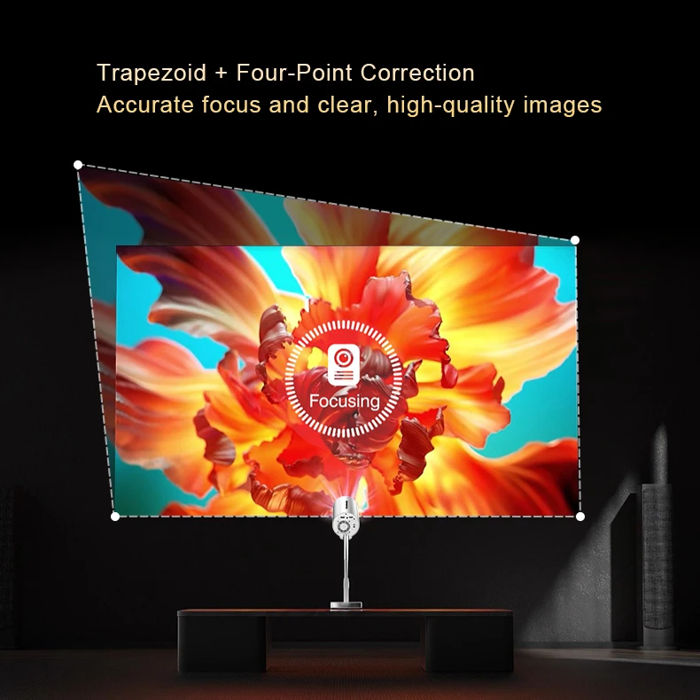 FEEL WOW TS-3 Portable Lift Stand Home Theater Projector 1080p Android WIFI Bluetooth Support 4K Projector