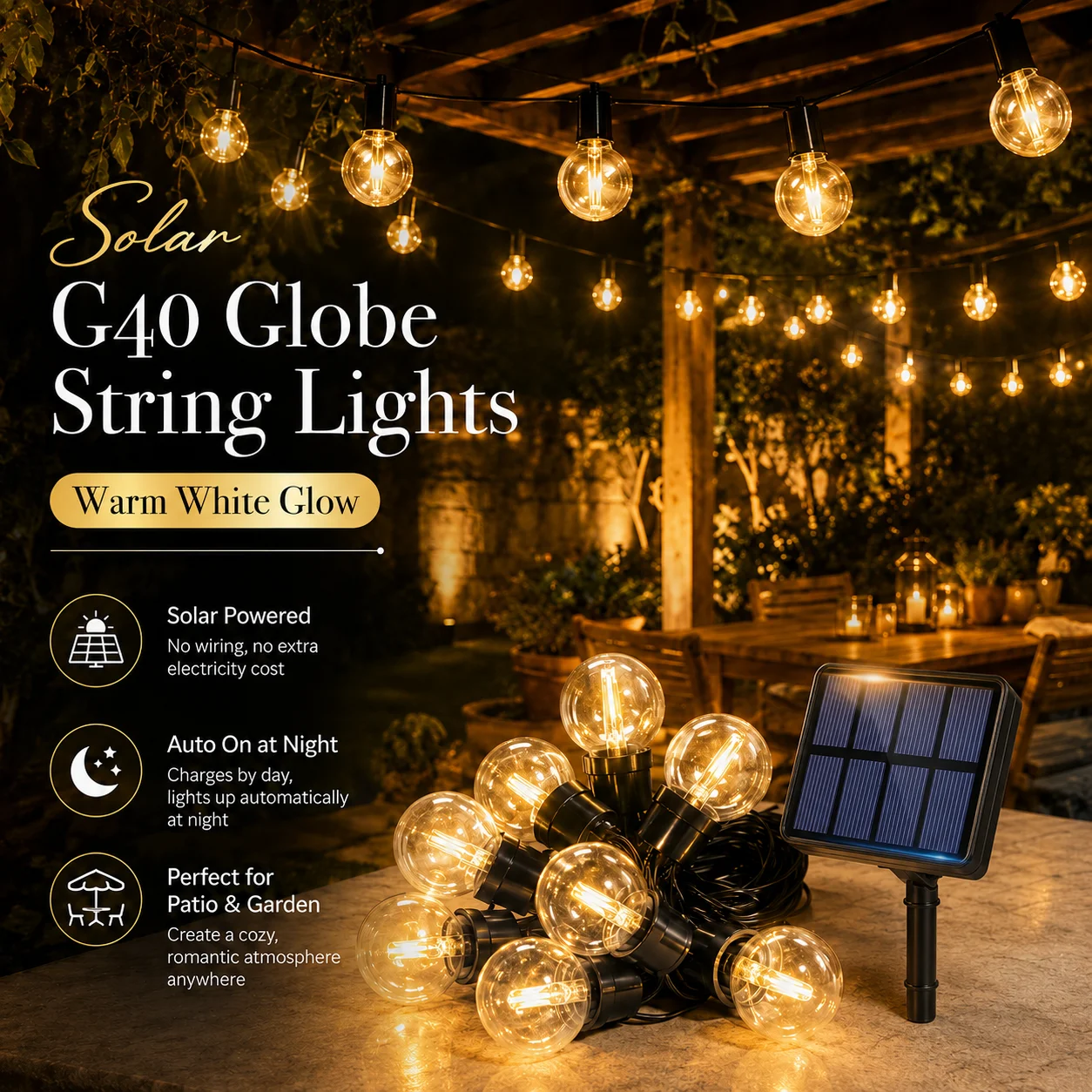 Solar String Lights Globe Edis - Landscape Spike Light recension och pris
