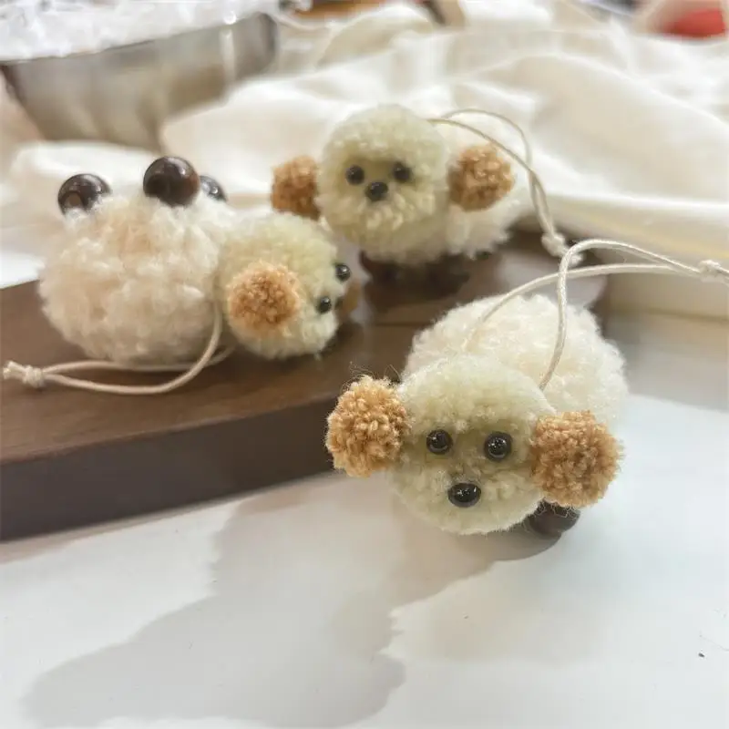 

Cartoon Cute Curly Wool Felt Plush Doll Stuffed Toys Backpack Charm Bag Pendants Girly Keychain Ornaments Car Keyring Kids Gifts