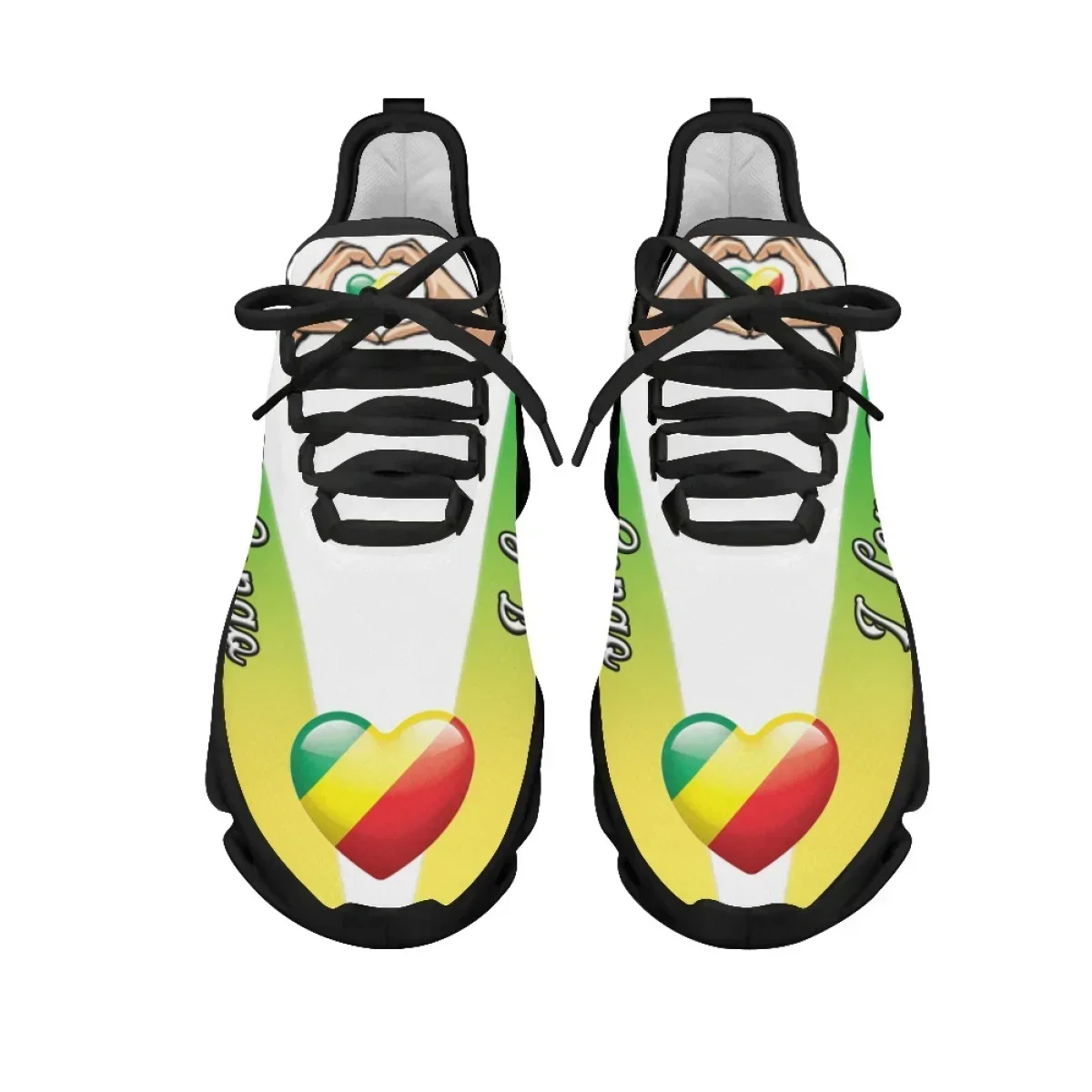 

Republic of the Congo Flag Sneakers Casual Non-Slip Platform Shoes Lightweight Mesh Knit Shoes for Women Zapatillas