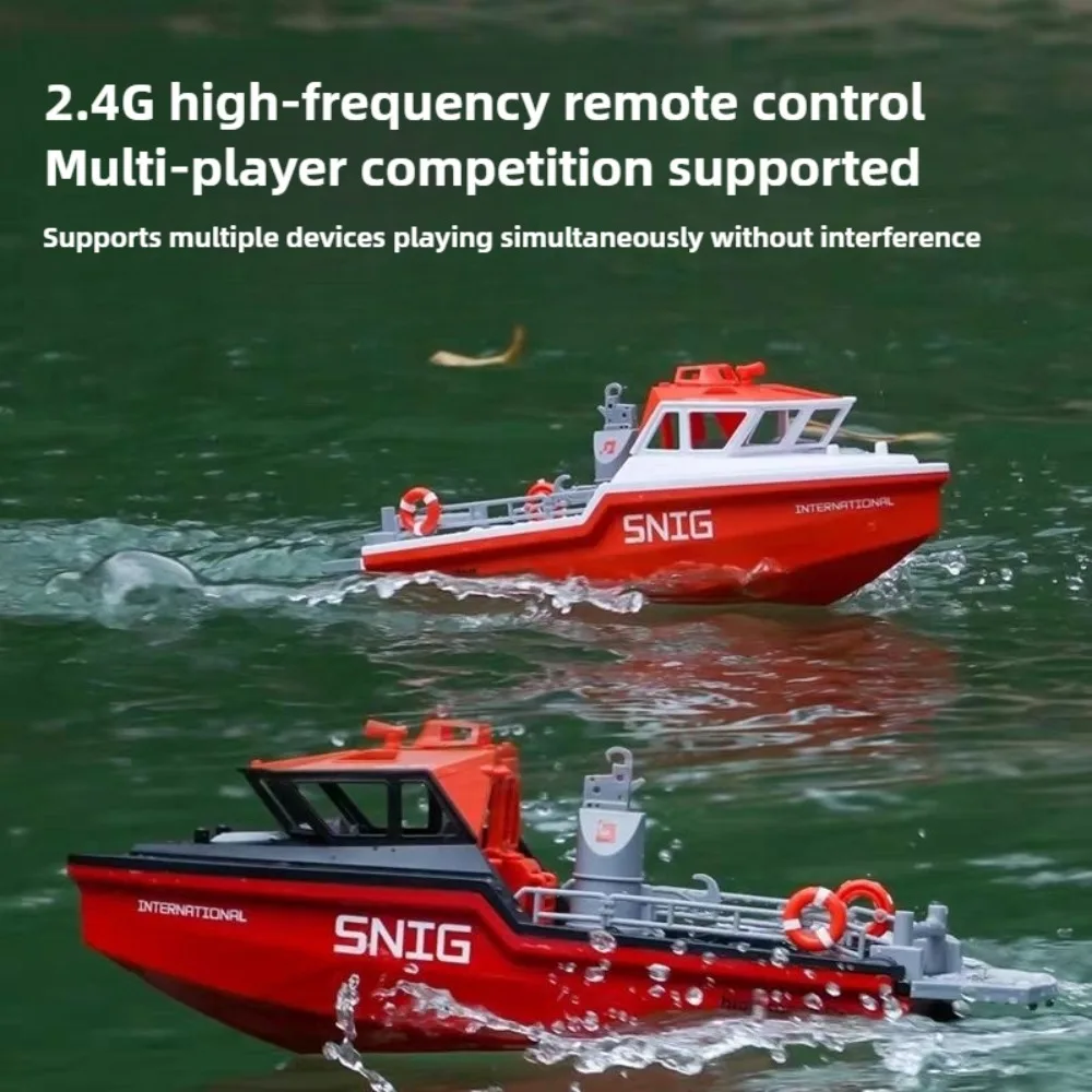 1/32 RC السفن 32 سنتيمتر فرش السيارات الإنقاذ التحكم عن بعد TugBoat متعدد الاتجاهات التحكم RC Schiffe نموذج RTR سفينة لعبة الصبي هدية