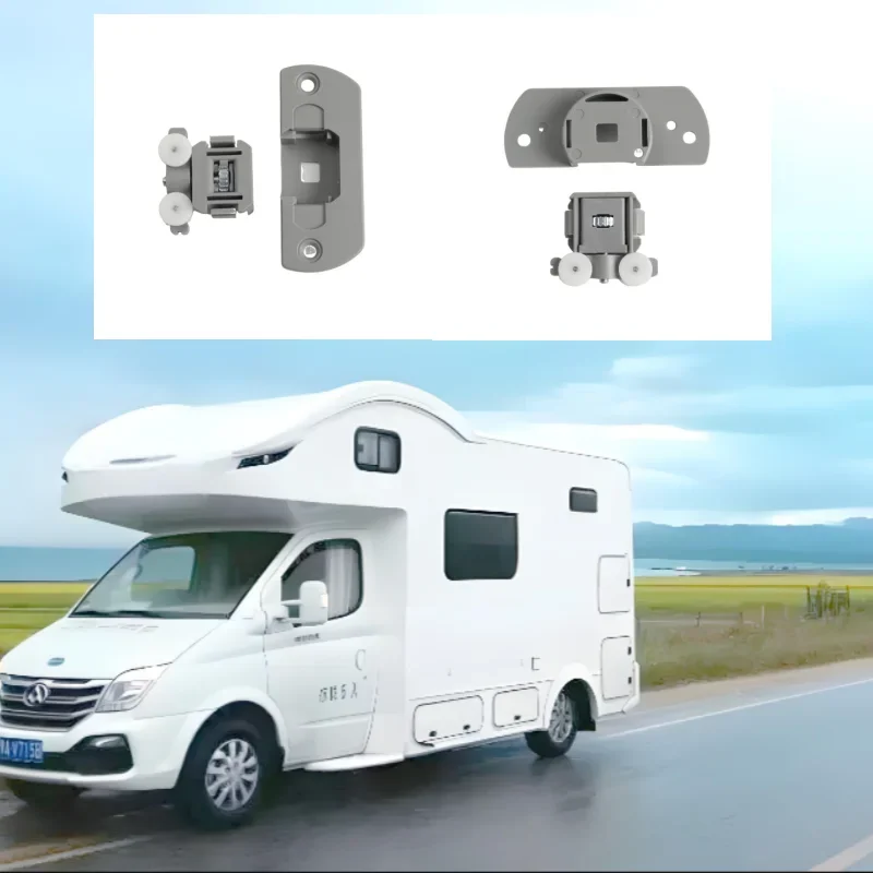 1 pièce, glissière de porte coulissante pour cloison, en plastique gris, pour caravane Coachman, camping-car, autocaravane, accessoires de porte de camping-car.