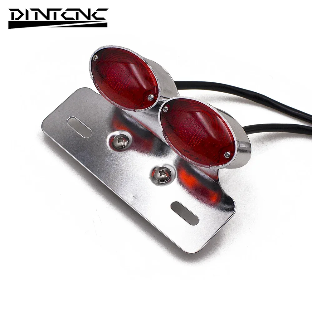 Rear Brake Light Accessories Universal Modified Motorcycle with Steering LED Tail Light License Plate Holder Motorcycle