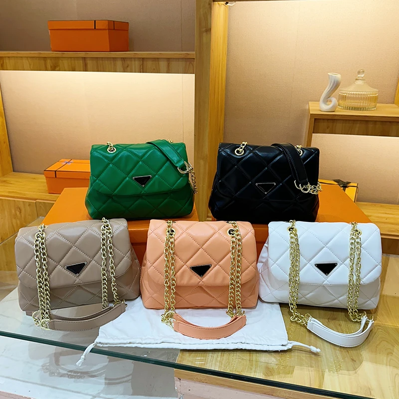 حقيبة كروس عصرية للنساء من الجلد الطبيعي ومحفظة كتف للسيدات وحقائب يد بسلسلة قابلة للتحويل #1