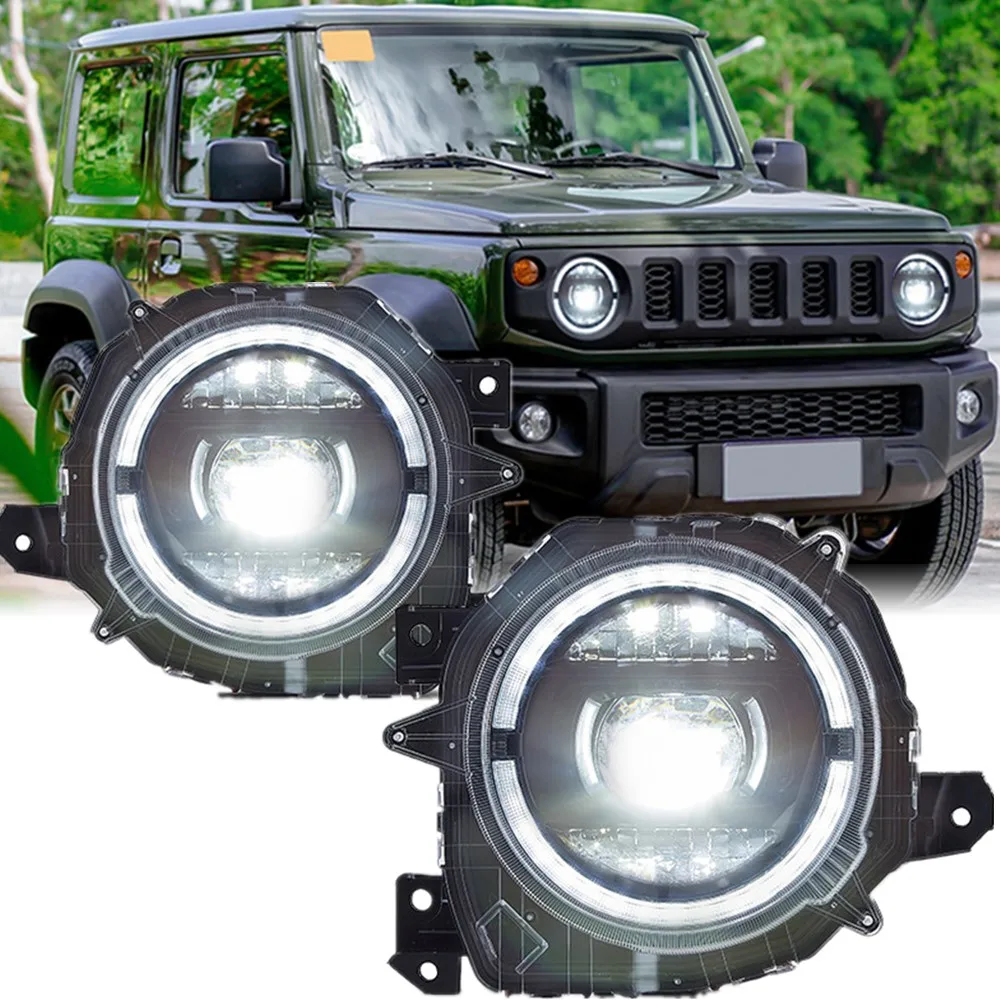 

Автомобильные аксессуары, светодиодные фары для Suzuki Jimny 2019-2023 с передними фарами DRL в сборе с анимацией Strat-Up