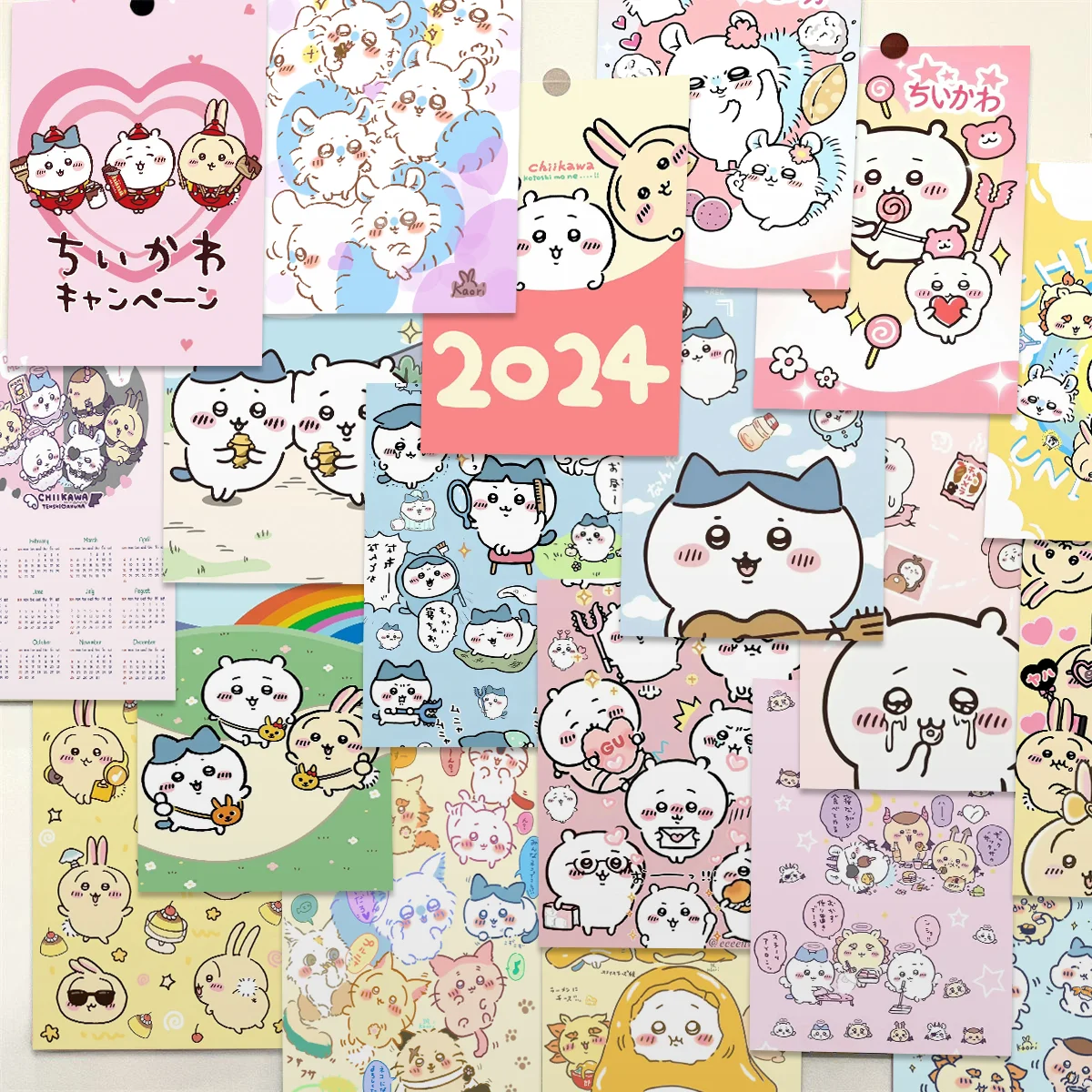 30-120pcs Chiikawa Poster Wall - Home Decor Wall Stickers 评论和价格