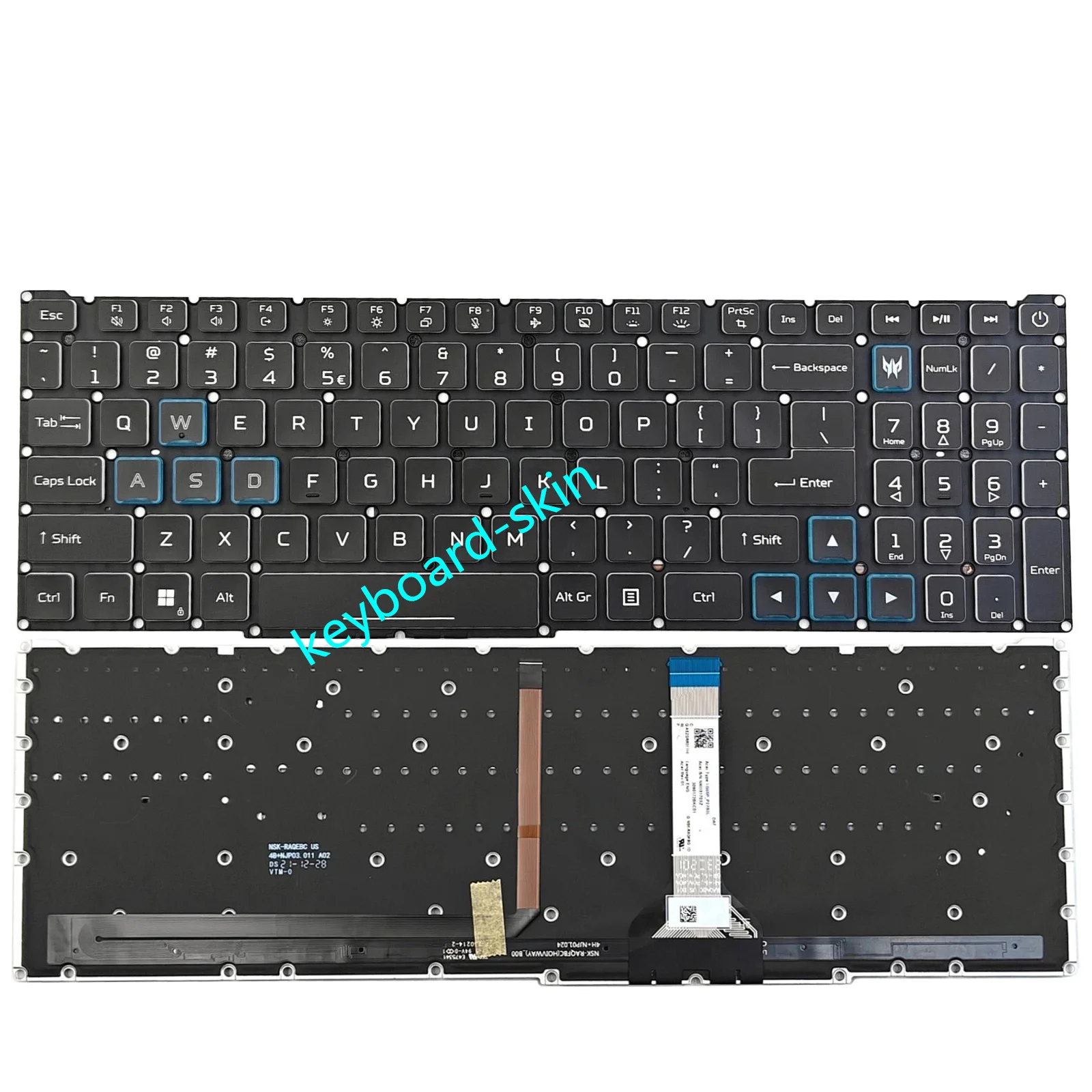 New US Colorful Backlit Keyboard For Acer Predator Helios Neo 16 PHN16-71 N22Q22 PHN16-71-50JG PHN16-71-73RR series laptop