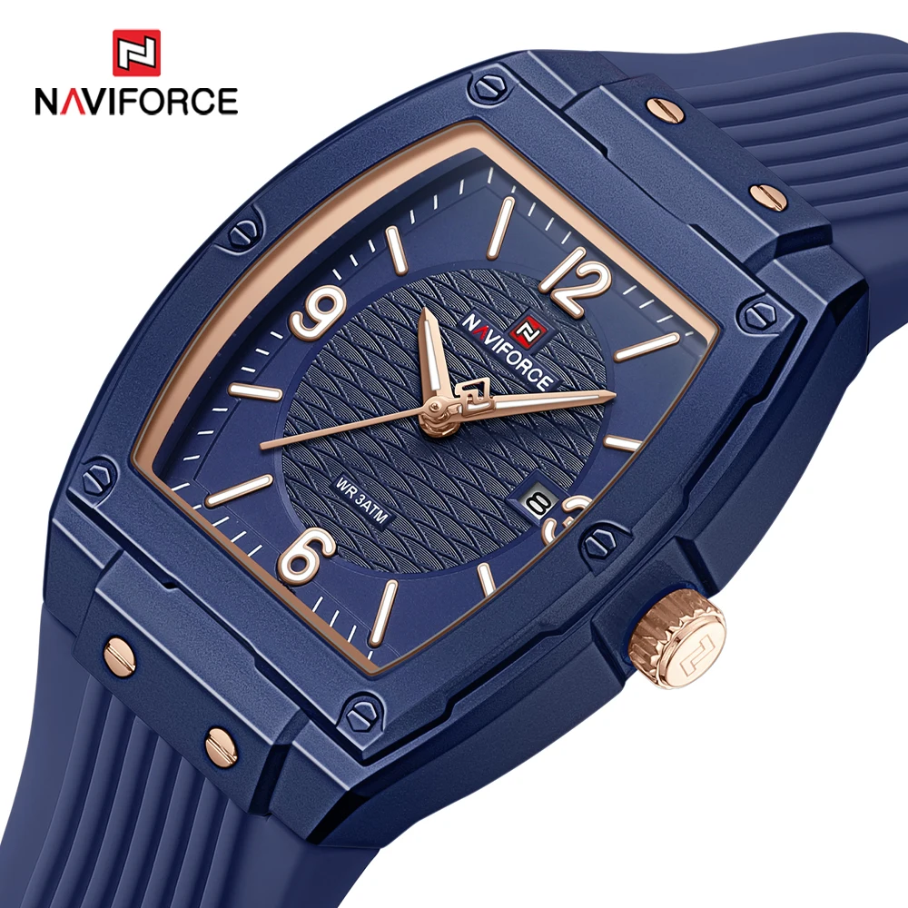 

NAVIFORCE Модные женские повседневные элегантные простые кварцевые часы с силиконовым ремешком, подарок для женщин, наручные часы, Relogio Feminino