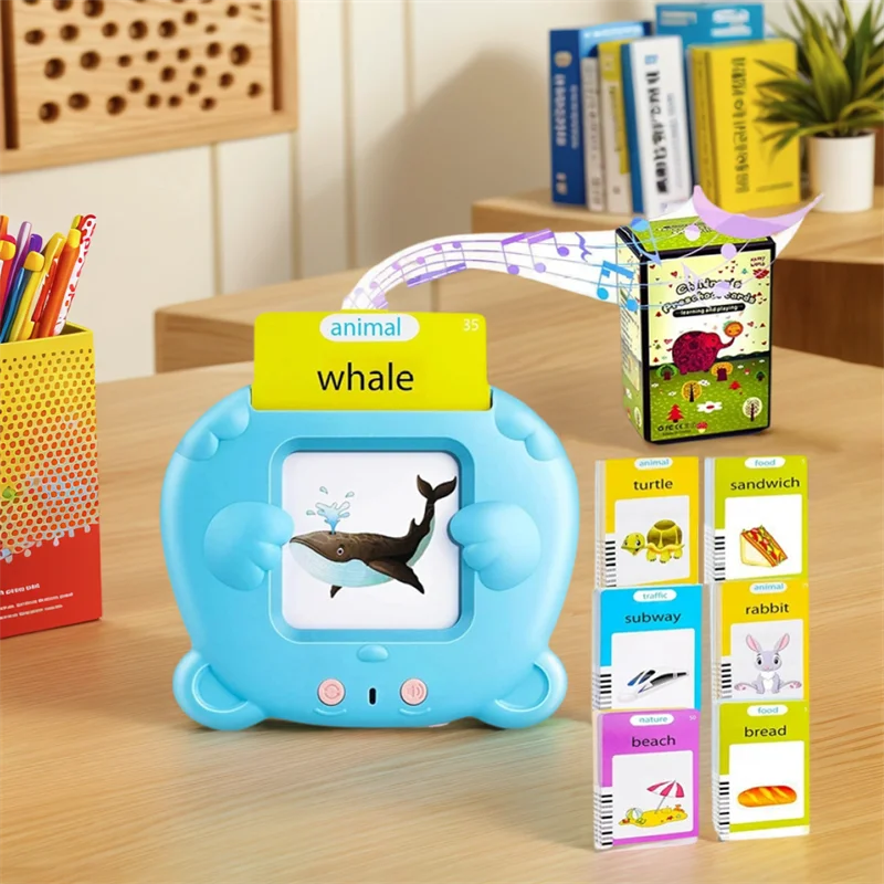 Nove lingue, macchina per l'apprendimento audio con scheda flash elettronica per i più piccoli che parlano, lingua per l'educazione precoce, giocattoli Montessori