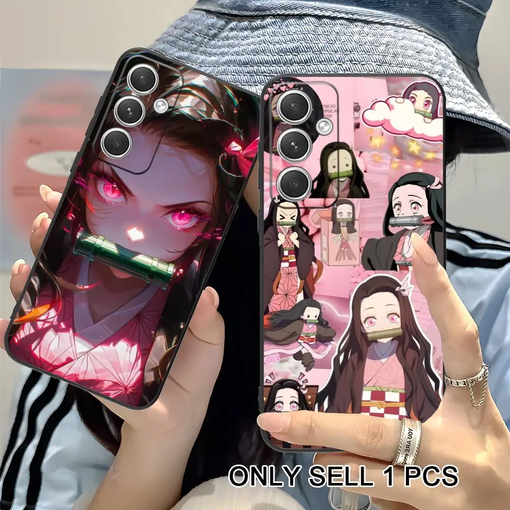 Blade Anime Nezuko Phone Case for Samsung Galaxy S26 S25 S24 S23 S22 S21 S20 Note20 Plus FE Ultra Soft TPU Shockproof Cover