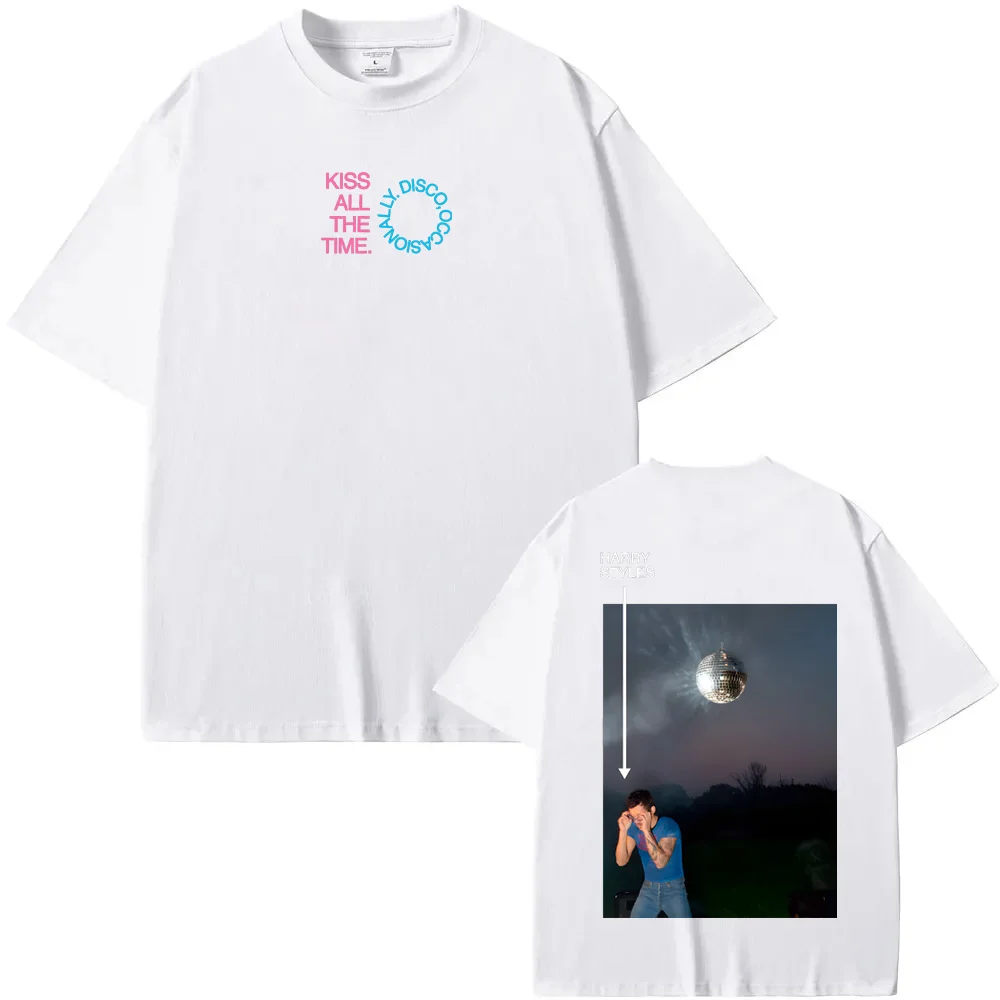 2026 NEW Kiss All The Time T-shirt singer HarryStyle 100%Cotton ComfortableTEE Harajuku Casual High Quality Round Neck Soft Tees