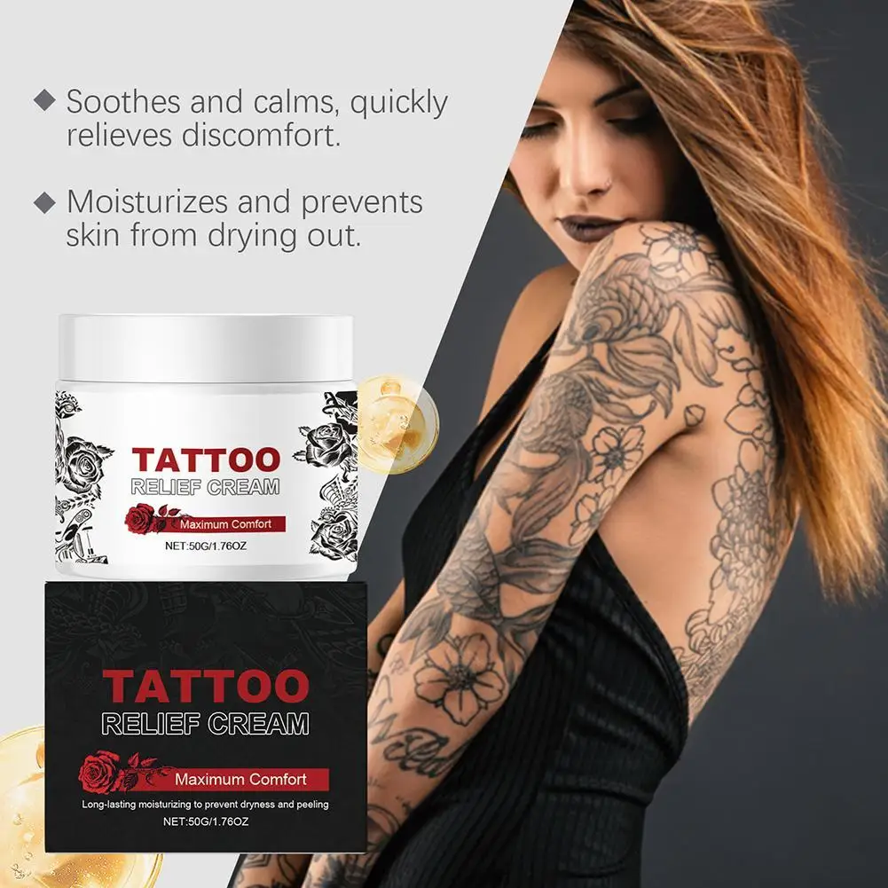 

50g Tattoo Care Balm Natural Moisturizing & Nourishing Cream, Enhances & Protection Color, Gentle & Non-Irritating
