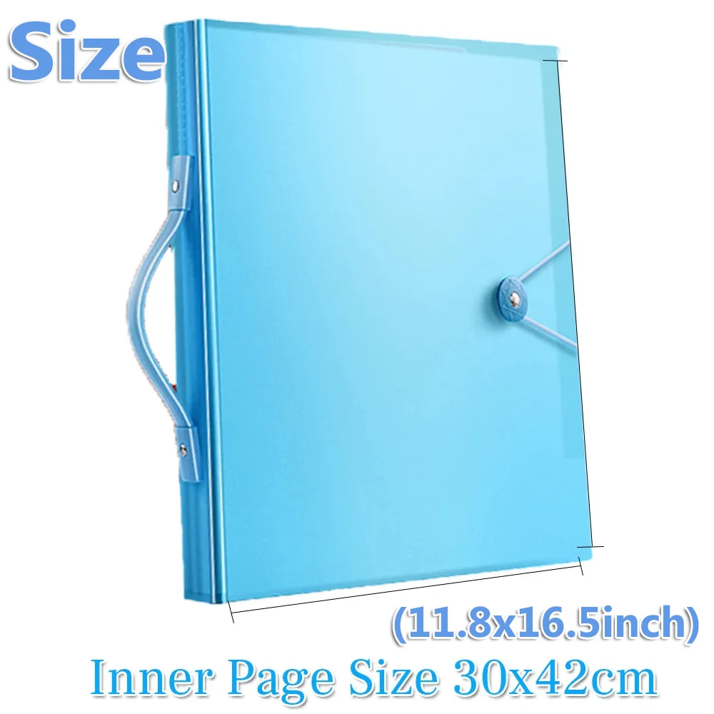 A3 60Pages Diamond Painting Photo Album Storage Book Portfolio Presentation Storage Book And Handle Clear Pockets Folder