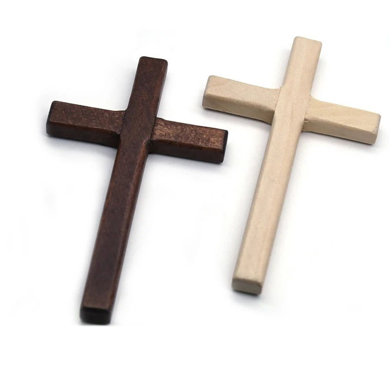 1pcs  Christian Wooden Cross Hanging Wall Large Long Crucifix Two Color 12cm