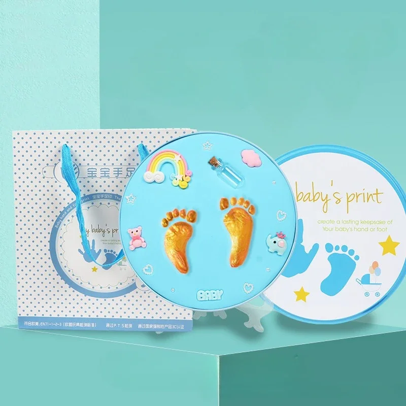 DIY Baby Birth Hand and Foot Imprint Souvenir Decoration Newborn Full Moon 1Year Growth Commemorative Birthday Gift for Children